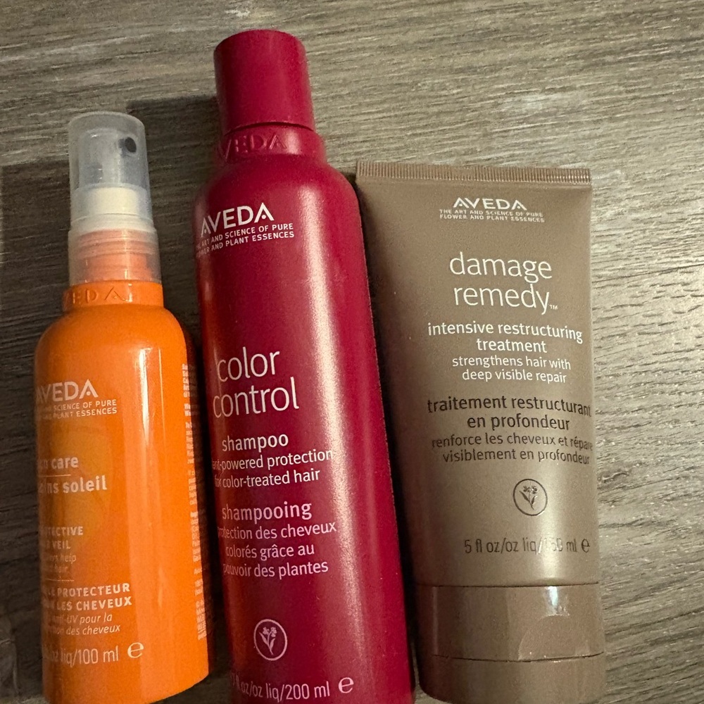 Aveda Color Control and Damage Remedy Trio - Orange, Red, Brown